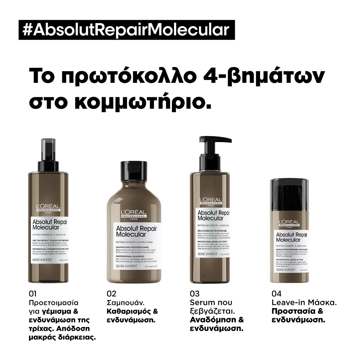 L’Oréal Professionnel Absolut Repair Molecular Professional Shampoo (300ml) φωτογραφία