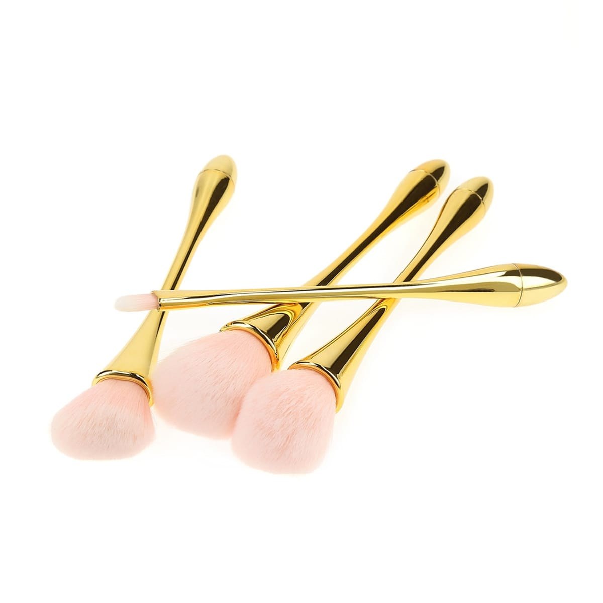 Tools for Beauty - 4Pcs Golden Handle Makeup Brush Set φωτογραφία