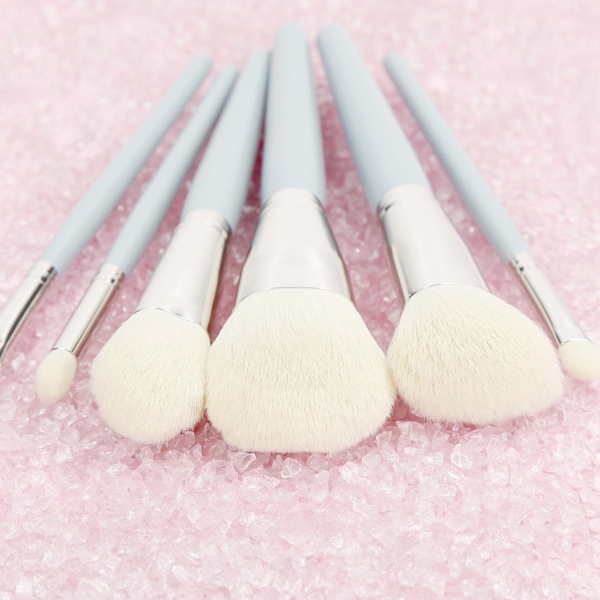 Tools for Beauty - 6Pcs Makeup Brush Set with Pouch - Light Blue φωτογραφία