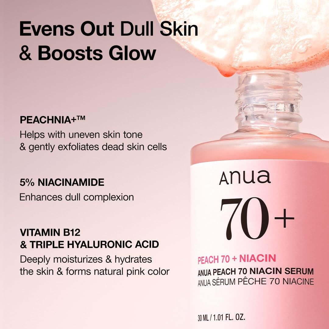 Anua 70+ Peach 70 + Niacin Serum (30ml) φωτογραφία
