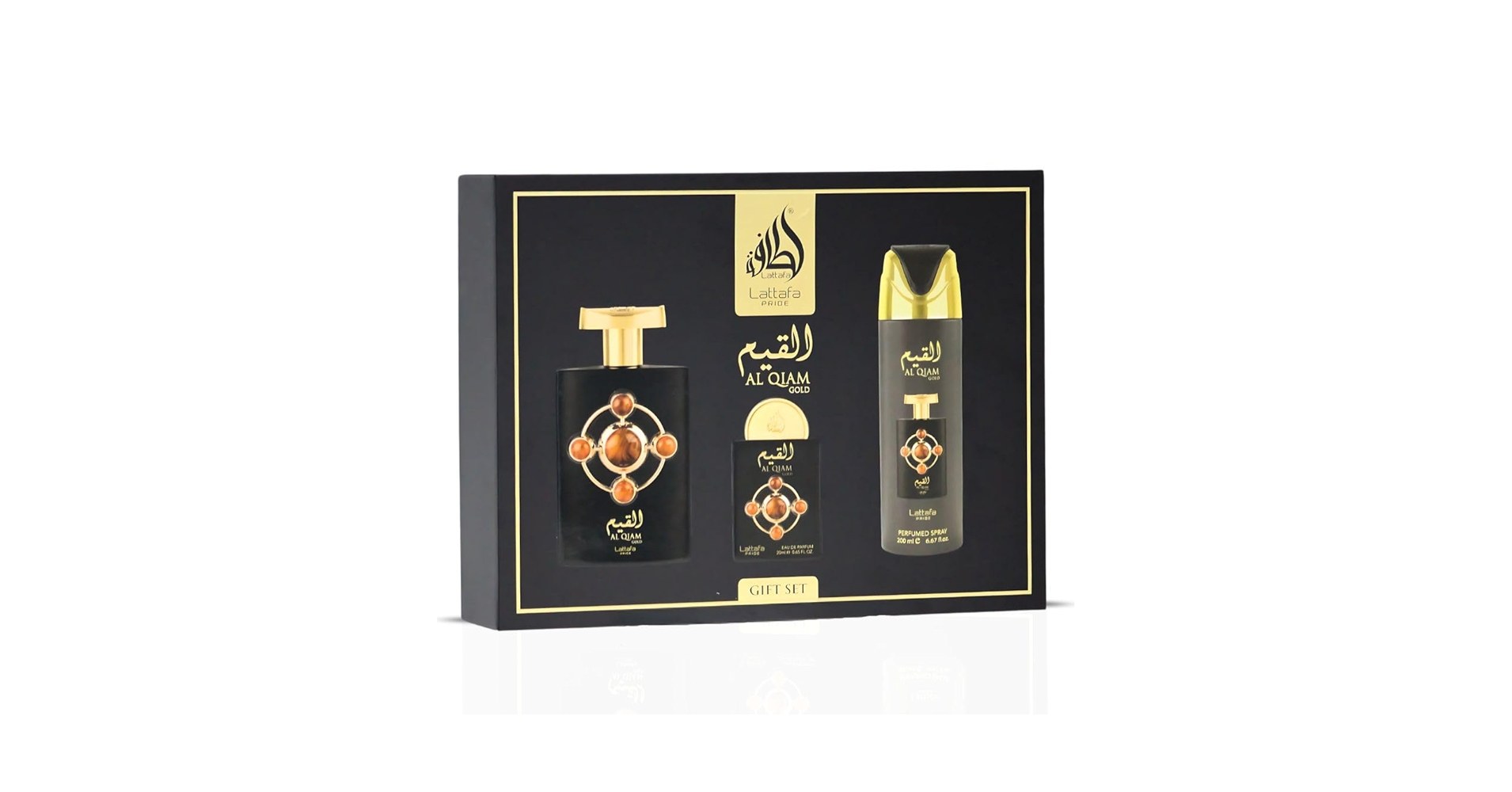 Lattafa Pride Al Qiam Gold Gift Set (Eau De Parfum 100ml, 20ml & Perfumed Spray 200ml) φωτογραφία