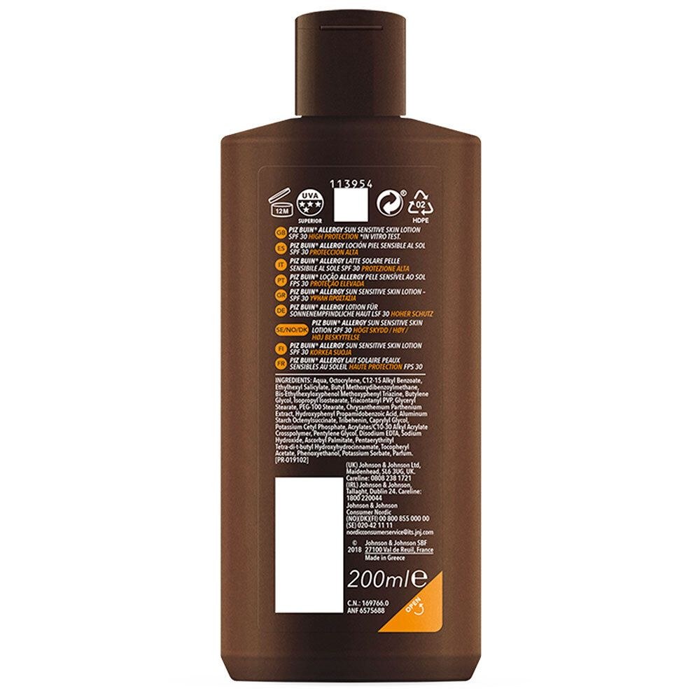 Piz Buin Allergy Sun Sensitive Skin Lotion SPF30 (200ml) φωτογραφία