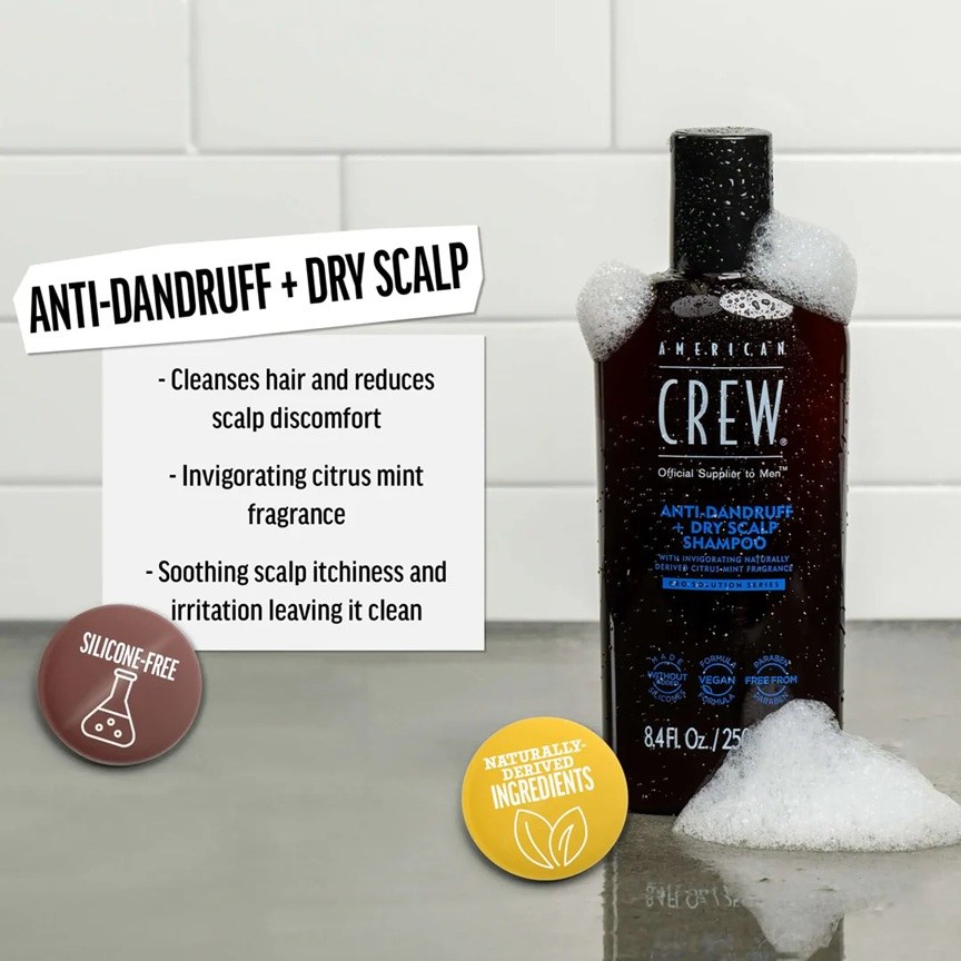 American Crew Anti-Dandruff + Dry Scalp Shampoo (250ml) φωτογραφία