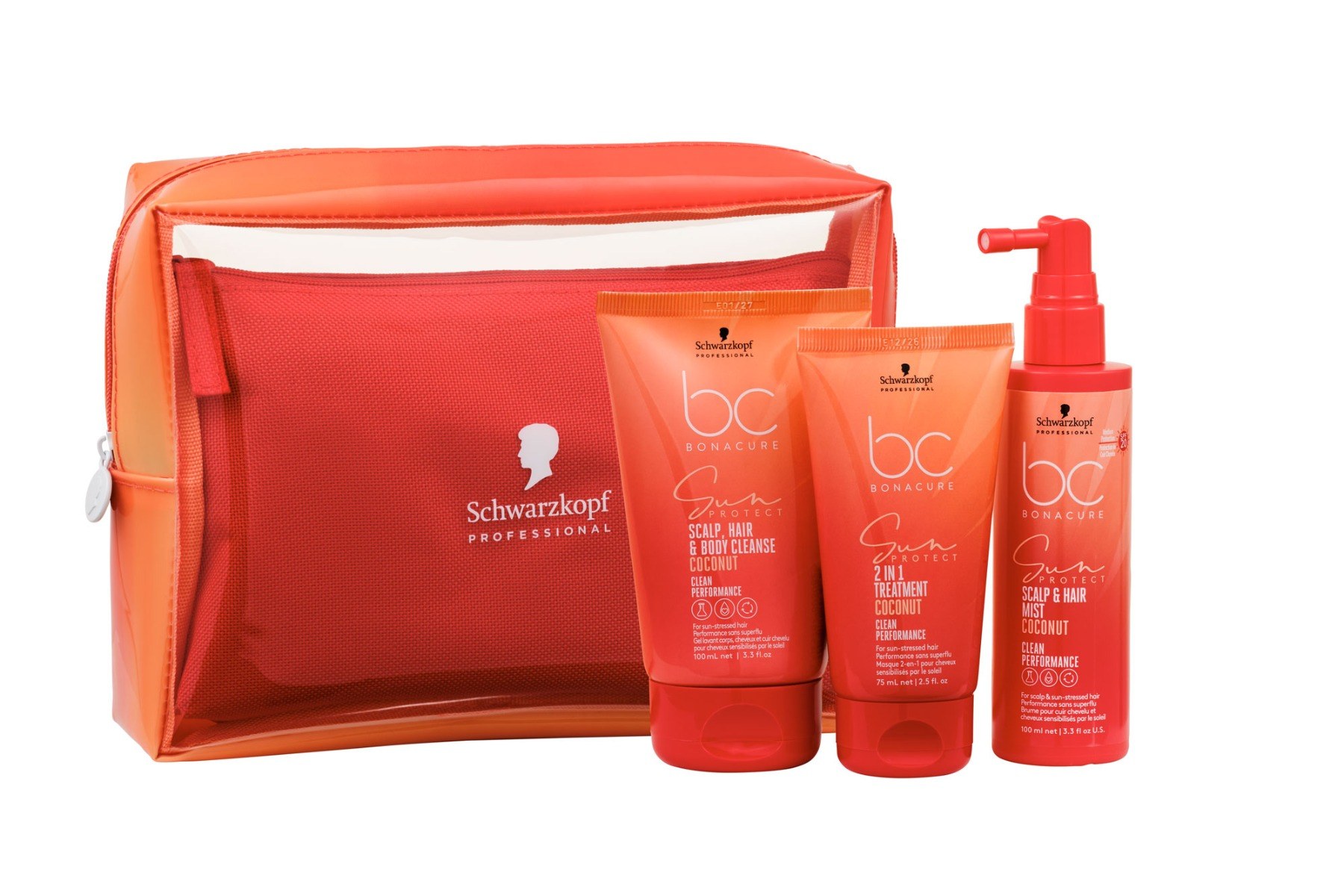 Schwarzkopf Professional BC Bonacure Sun Beach Bag (Scalp & Hair Mist 100ml, 2-in-1 Treatment 75ml & Scalp, Hair & Body Cleanse 100ml)