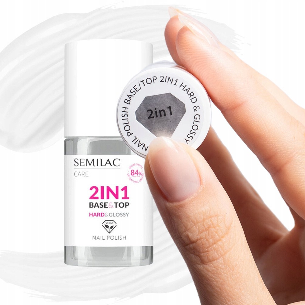 Semilac Care 2 In 1 Base & Top Hard & Glossy Nail Polish (7ml) φωτογραφία