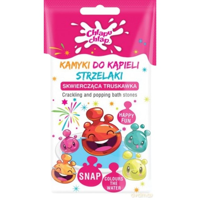 Chlapu Chlap Bath Stones Shooters Crackling Strawberry - Pink (30g)