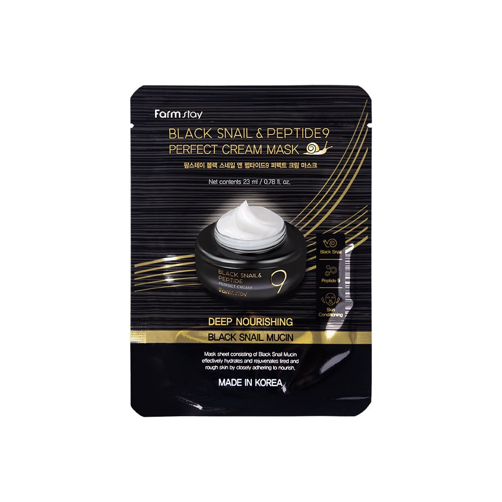 Farmstay Black Snail & Peptide9 Perfect Cream Mask (23ml)