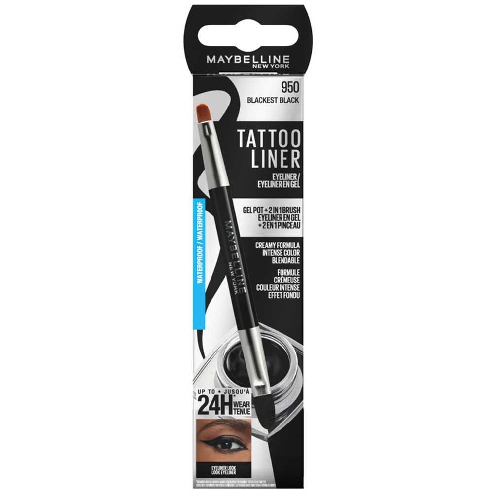 Maybelline Tattoo Liner Gel Pot Liner Eyeliner - Blackest Black (3g) φωτογραφία