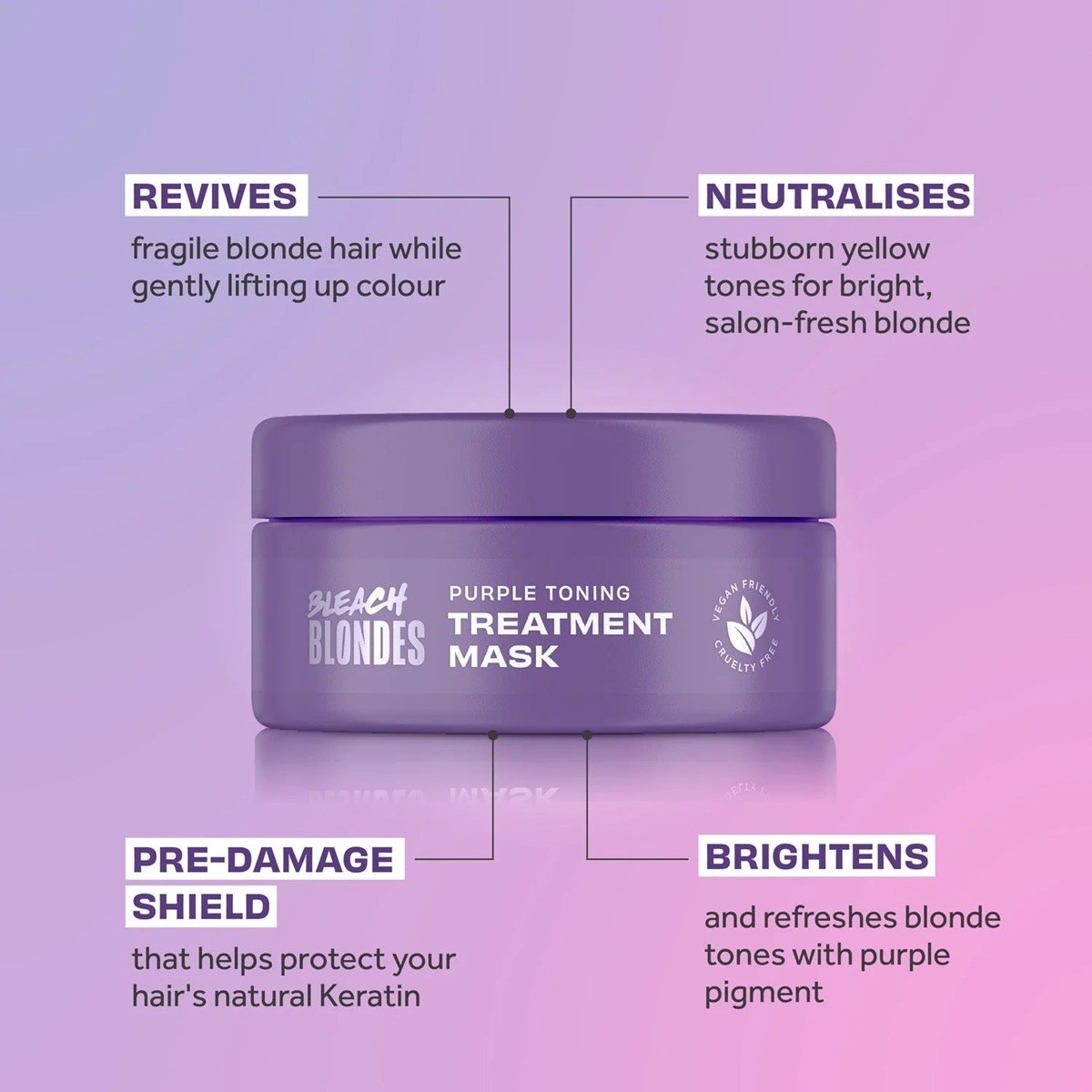 Lee Stafford Bleach Blondes Purple Toning Treatment Mask (200ml) φωτογραφία