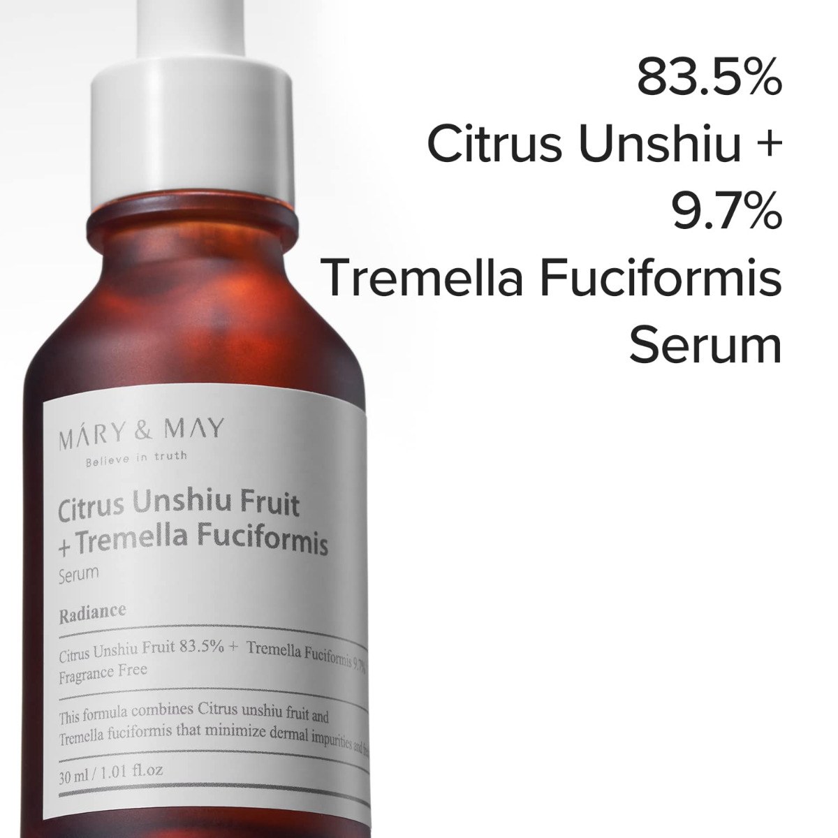 Mary & May Believe In Truth Citrus Unshiu Fruit + Tremella Fuciformis Serum (30ml) φωτογραφία