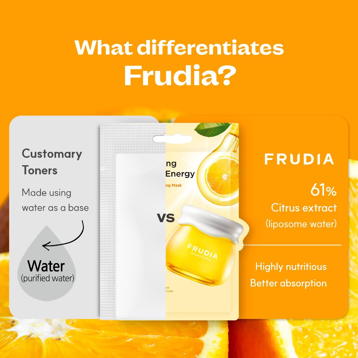 Frudia Derived From Fruit Citrus Brightening Mask (20ml) φωτογραφία