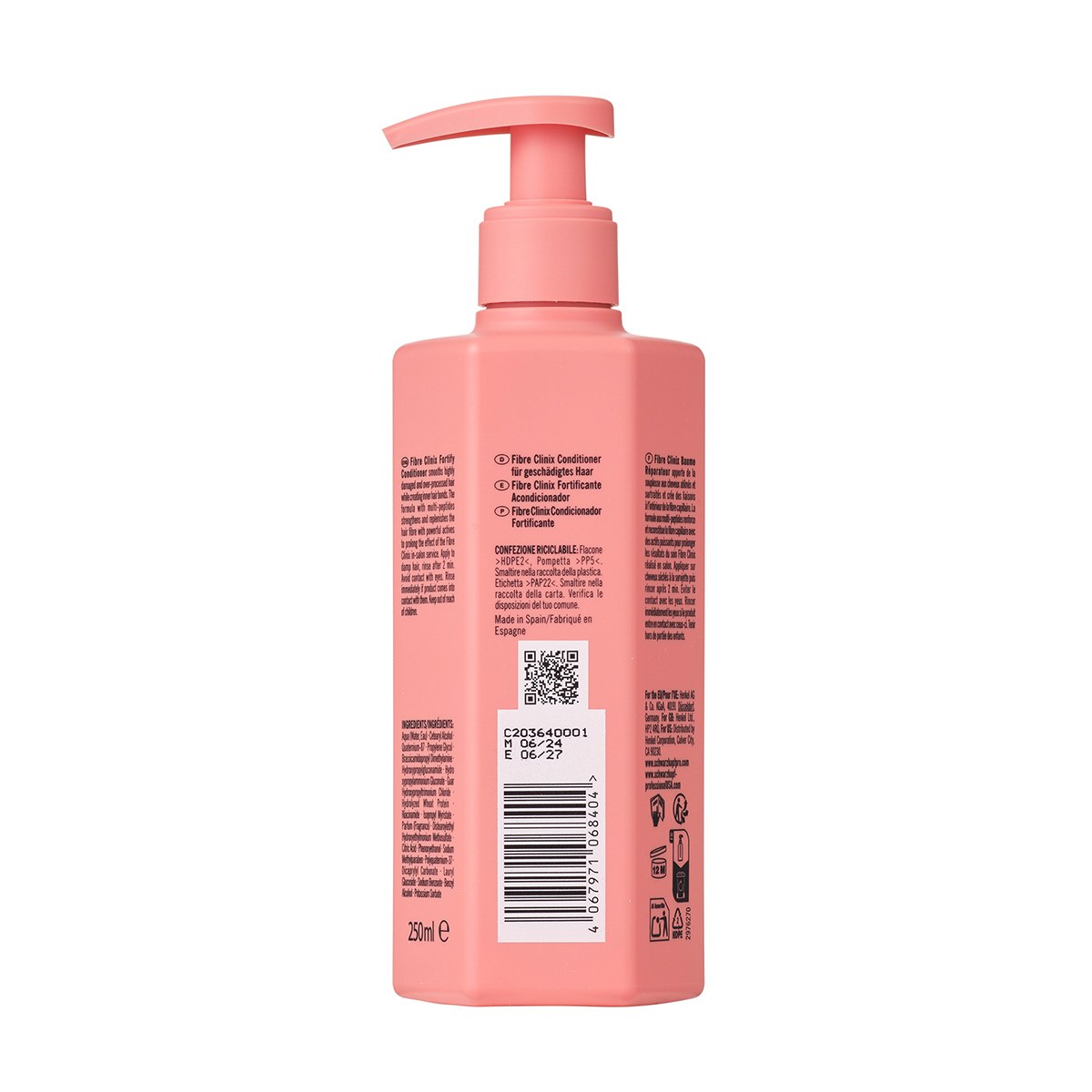 Schwarzkopf Professional Fibre Clinix Fortify Bondfinity Method Conditioner (250ml) φωτογραφία