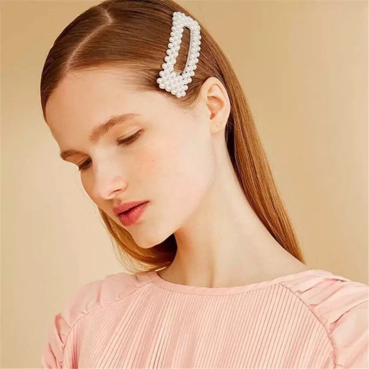 Bobby Warren Pearl Hair Clip - Silver φωτογραφία