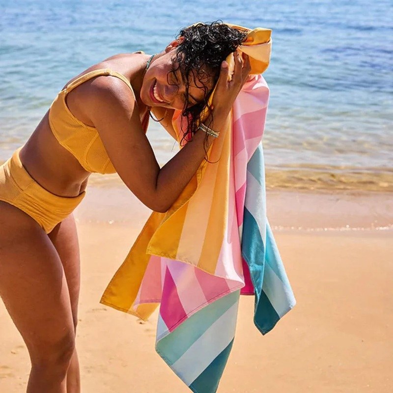 Dock & Bay Quick Dry Beach Towel Cabana - Coastal Candy L (160x90cm) φωτογραφία