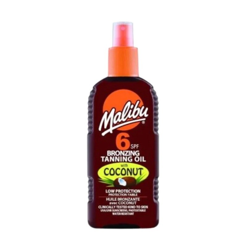 Malibu Bronzing Tanning Oil With Coconut 6SPF (200ml)