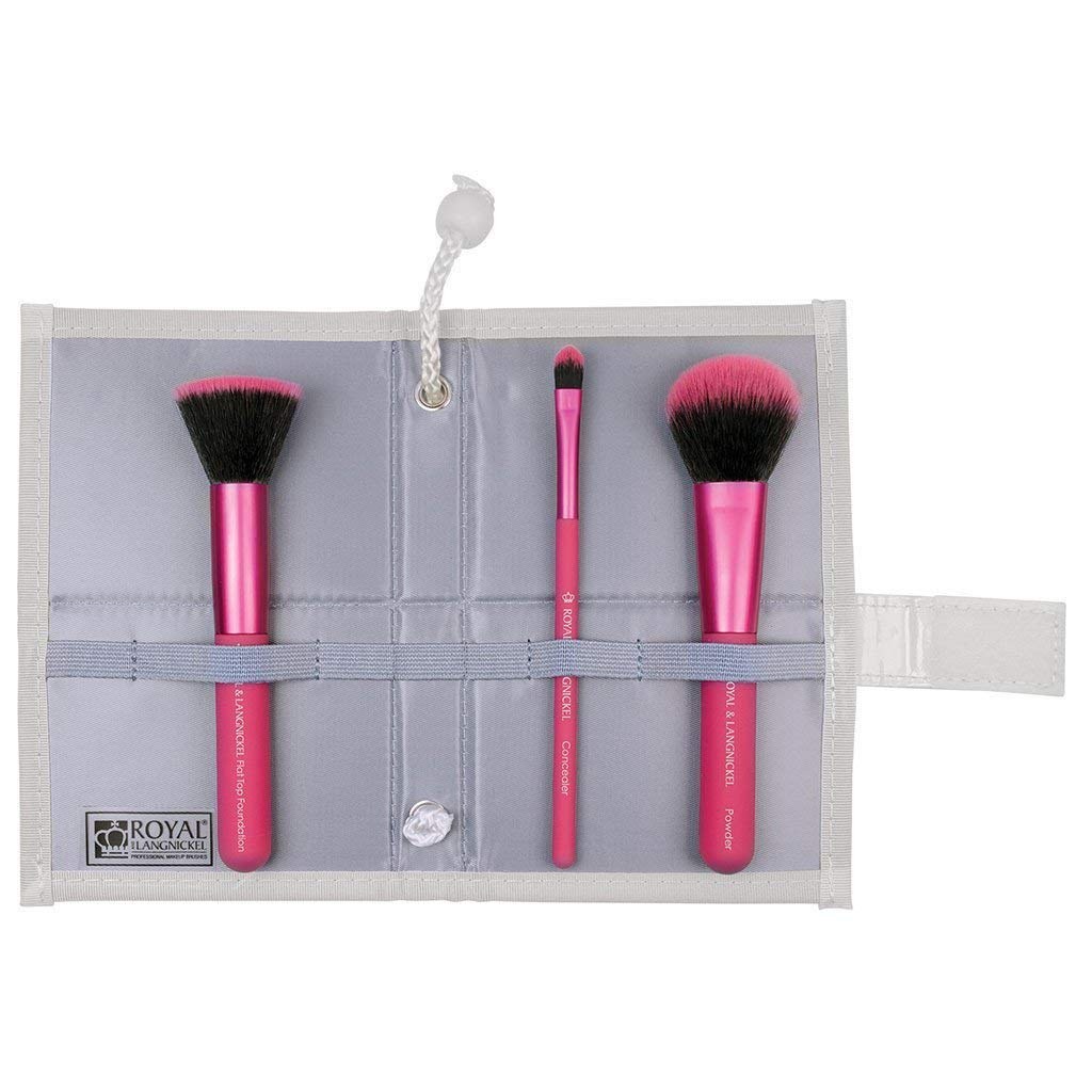 Royal & Langnickel Moda Complexion Perfection Professional Makeup Brush Set - Pink (4pcs) φωτογραφία