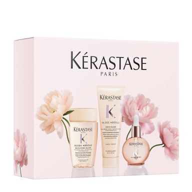 Kérastase Gloss Absolu Trio Oil Spring Set (Shampoo 80ml, Conditioner 75ml & Drops 45ml)