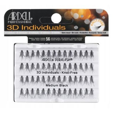 Ardell Professional 3D Individuals Knot-Free Duralash - Medium Black (56pcs)