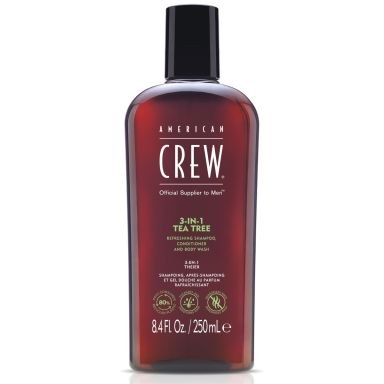 American Crew Official Supplier To Men 3-In-1 Tea Tree Shampoo, Conditioner & Body Wash (250ml)