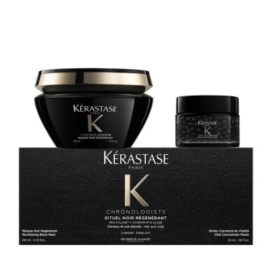 Kérastase Chronologiste - Rituel Noir Régénérant Gift Set (Masque Noir 200ml & Perles Concentré 50ml)