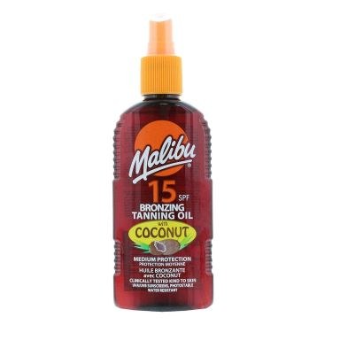 Malibu Bronzing Tanning Oil With Coconut 15SPF (200ml)