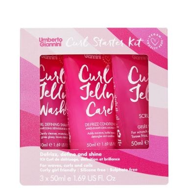 Umberto Giannini Curl Starter Kit (Shampoo 50ml, Conditioner 50ml & Scrunching Jelly 50ml)