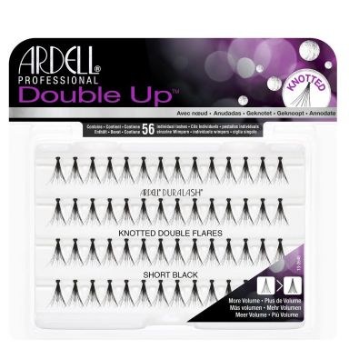 Ardell Professional Double Up Duralash Knotted Double Flares - Short Black (56pcs)