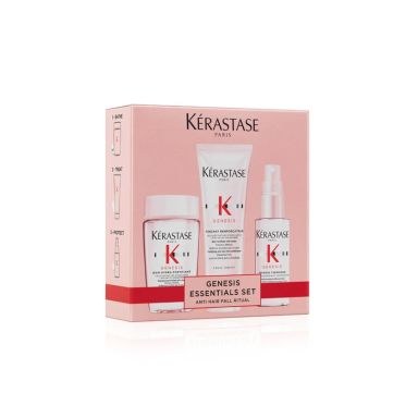 Kérastase Genesis - Essentials Set Anti Hair Fall Ritual (Bain Hydra-Fortifiant 80ml, Fondant Renforcateur 75ml, Defense Thermique 45ml)