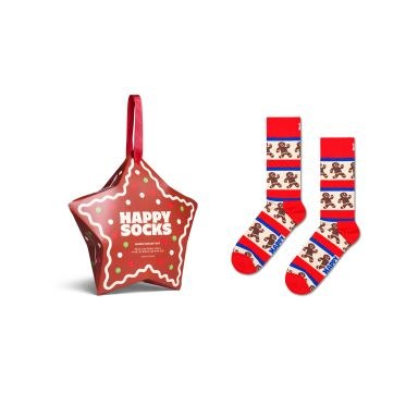 Happy Socks Ginger Star Gift Set Adults Crew Socks 1 Pair (Size: 36-40)