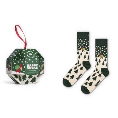 Happy Socks Happy Holidays Bauble Gift Box Adult Crew Socks 1 Pair (Size: 41-46)