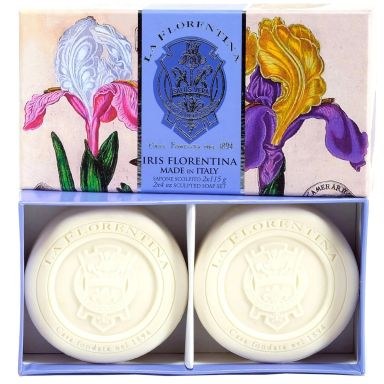 La Florentina Sculpted Soap Set - Iris Florentina (2x115g)