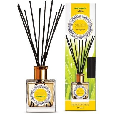 Areon Home Perfumes Lavender Oil Reed Diffuser - Lemongrass & Natural Lavender Oil (150ml)