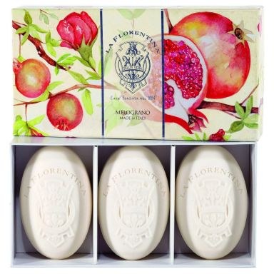 La Florentina Gift Box Hand Soap - Melograno (3x150g)