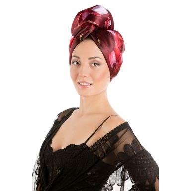 La Cocona Luxury Satin Hair Towel Wrap - Orchid