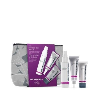 Dermalogica Our Stressed-Skin Rescue (Hydramist 30ml, Power Firm 15ml, Recovery Masque 15ml & Bag)