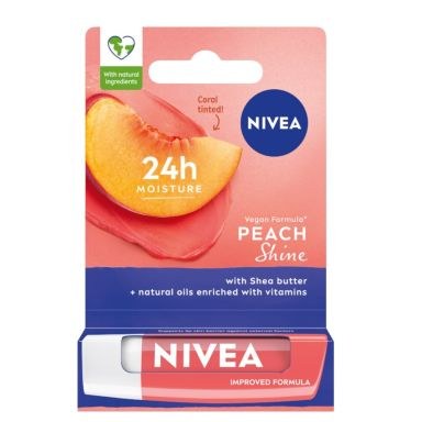 Nivea Peach Shine Lip Balm (4.8g)