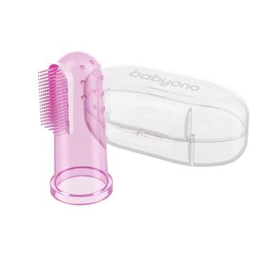 BabyOno First Teeth Toothbrush - Pink