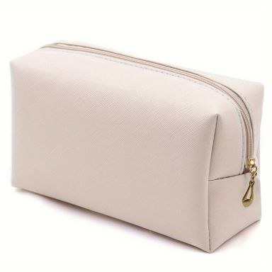 Bobby Warren PU Leather Cosmetic Bag - Beige