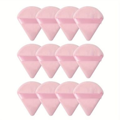 Bobby Warren Triangle Soft Powder Cotton Puffs - Pink (12pcs)