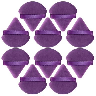 Bobby Warren Triangle Soft Makeup Sponges - Dark Purple (10pcs)