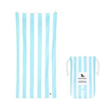 Dock & Bay Quick Dry Beach Towel Cabana - Tulum Blue L (160x90cm)
