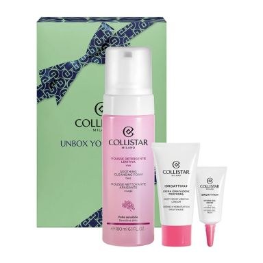 Collistar Unbox Your Beauty (Cleansing Foam 180ml, Moisturizing Cream 25ml & Eye Hydro‑Gel 5ml)