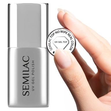 Semilac UV Gel Polish Top No Wipe Real Color Top Coat (7ml)
