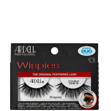 Ardell Wispies Double Demi W Black (1 Pair Lashes & Duo Adhesive)