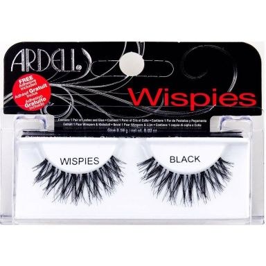 Ardell Wispies Lashes - Black (Lashes 1pair & Lash Adhesive 0.6g)