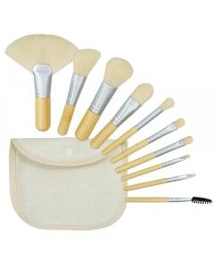 Tools for Beauty - 10Pcs Bamboo Makeup Mini Brush Set White