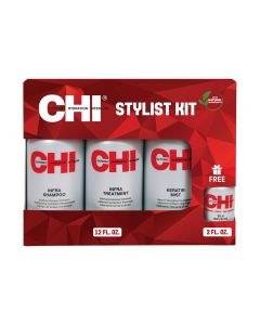 CHI Home Stylist Kit (Infra Shampoo 355ml, Infra Treatment 355ml, Keratin Mist 355ml & Silk Infusion 59ml)