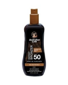 Australian Gold Instant Bronzer Spray Gel Sunscreen SPF50 Tan & Protect (237ml)