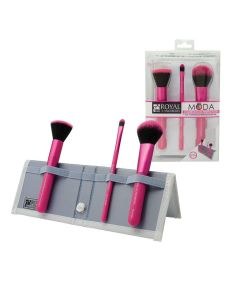 Royal & Langnickel Moda Complexion Perfection Professional Makeup Brush Set - Pink (4pcs)