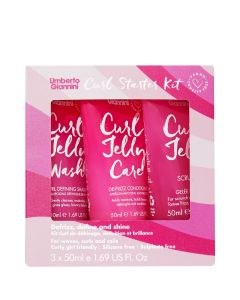 Umberto Giannini Curl Starter Kit (Shampoo 50ml, Conditioner 50ml & Scrunching Jelly 50ml)